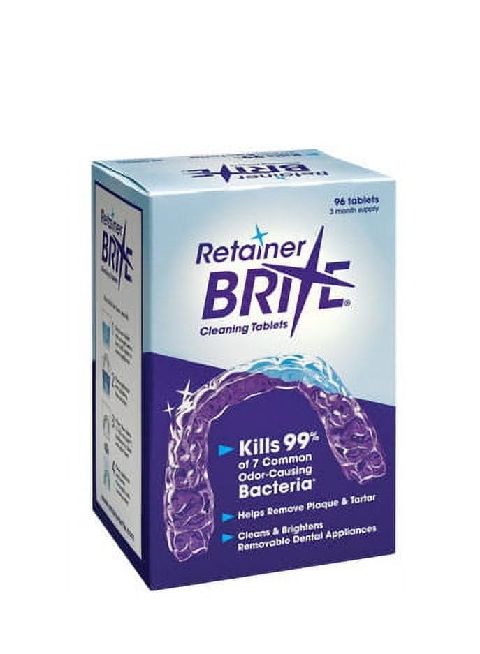 Retainer Brite Tablets for Cleaner Retainers and Dental Appliances - 96 Count - Image 1
